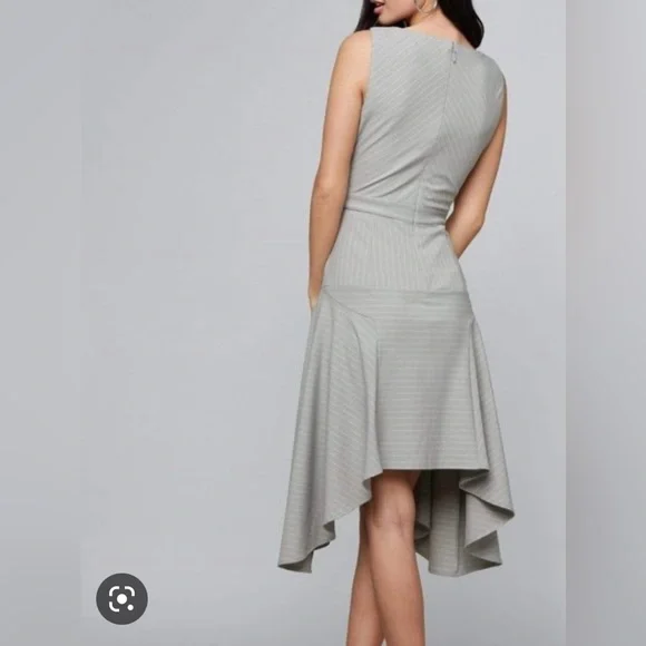 BEBE NWT Mitered Pinstripe Dress - Picture 2 of 2